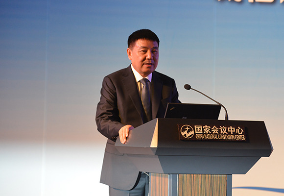中国快递协会常务副会长兼秘书长李惠德在开幕式上致辞